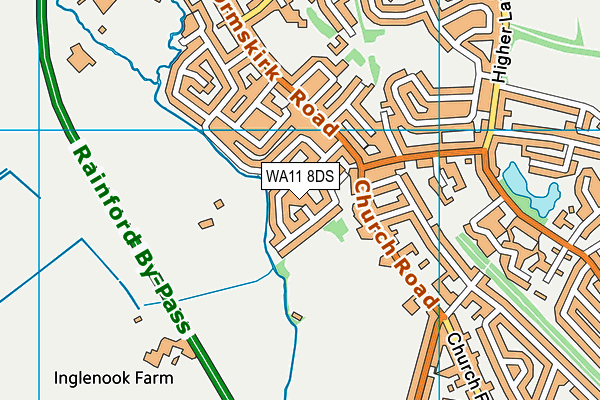 WA11 8DS map - OS VectorMap District (Ordnance Survey)