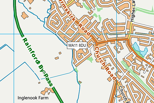 WA11 8DU map - OS VectorMap District (Ordnance Survey)