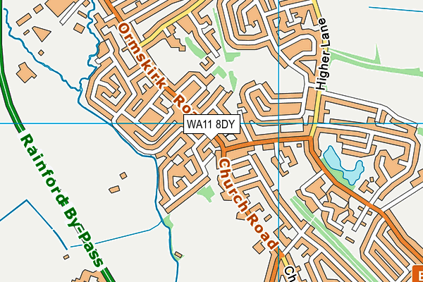 WA11 8DY map - OS VectorMap District (Ordnance Survey)