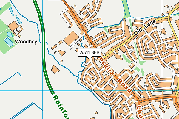 WA11 8EB map - OS VectorMap District (Ordnance Survey)