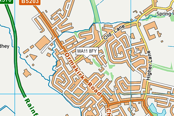 WA11 8FY map - OS VectorMap District (Ordnance Survey)