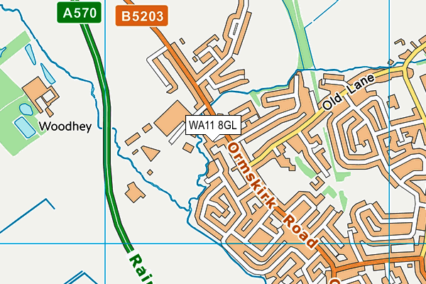 WA11 8GL map - OS VectorMap District (Ordnance Survey)