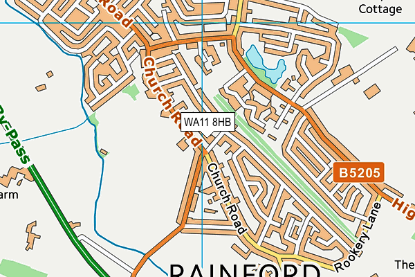 WA11 8HB map - OS VectorMap District (Ordnance Survey)