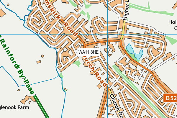 WA11 8HE map - OS VectorMap District (Ordnance Survey)