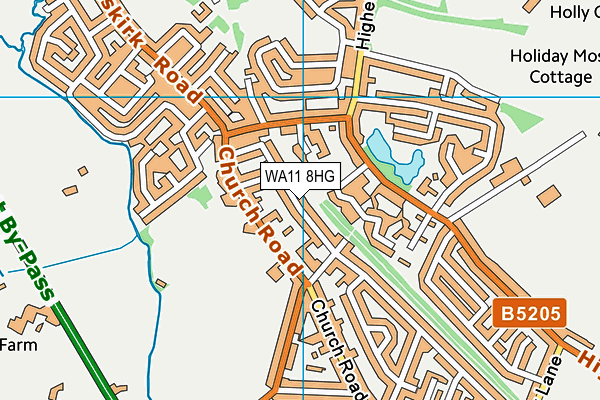 WA11 8HG map - OS VectorMap District (Ordnance Survey)