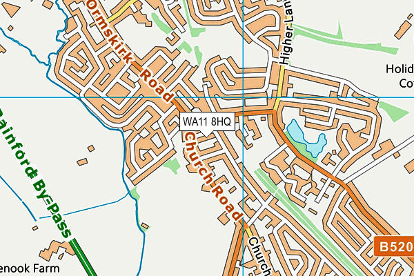 WA11 8HQ map - OS VectorMap District (Ordnance Survey)
