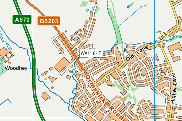 WA11 8HT map - OS VectorMap District (Ordnance Survey)