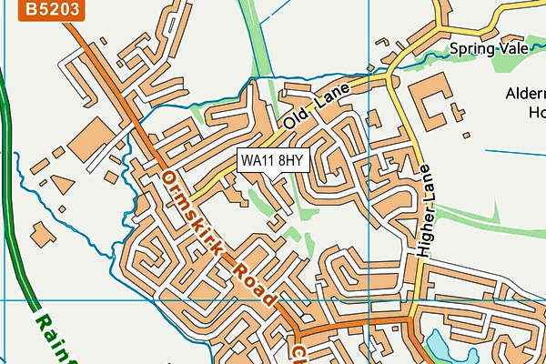 WA11 8HY map - OS VectorMap District (Ordnance Survey)