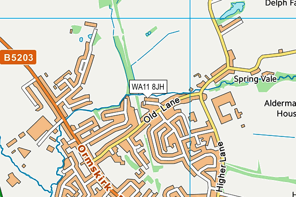 WA11 8JH map - OS VectorMap District (Ordnance Survey)
