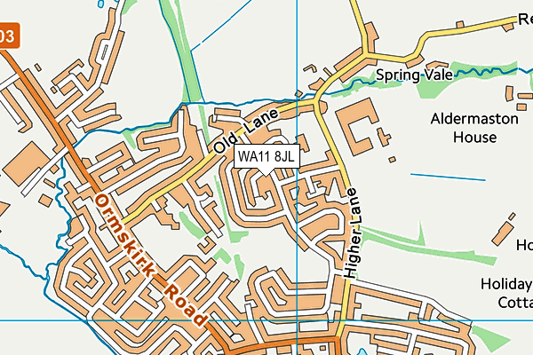 WA11 8JL map - OS VectorMap District (Ordnance Survey)