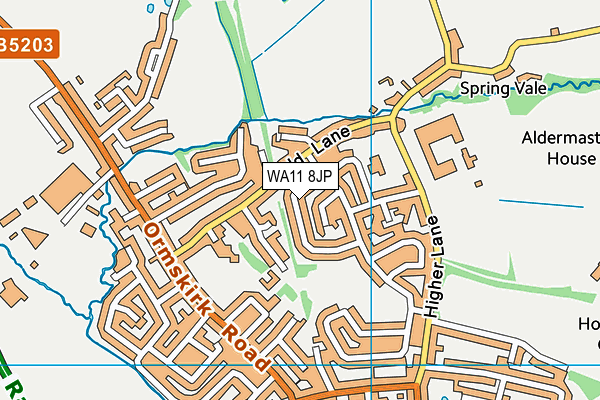WA11 8JP map - OS VectorMap District (Ordnance Survey)
