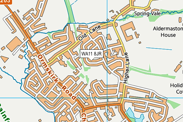 WA11 8JR map - OS VectorMap District (Ordnance Survey)