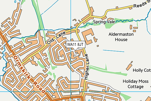 WA11 8JT map - OS VectorMap District (Ordnance Survey)
