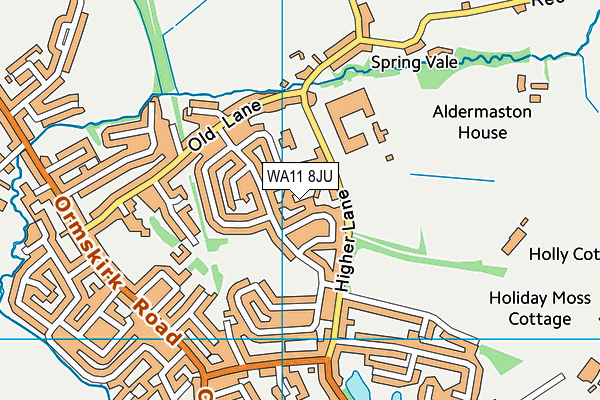 WA11 8JU map - OS VectorMap District (Ordnance Survey)