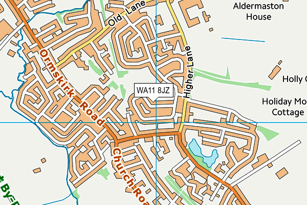 WA11 8JZ map - OS VectorMap District (Ordnance Survey)