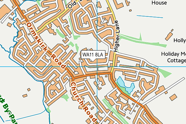 WA11 8LA map - OS VectorMap District (Ordnance Survey)