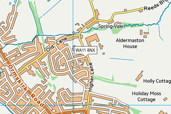 WA11 8NX map - OS VectorMap District (Ordnance Survey)