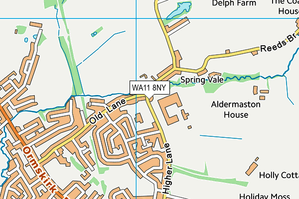 Rainford High Technology College map (WA11 8NY) - OS VectorMap District (Ordnance Survey)