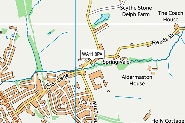 WA11 8PA map - OS VectorMap District (Ordnance Survey)