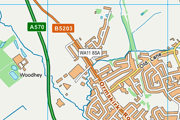 WA11 8SA map - OS VectorMap District (Ordnance Survey)