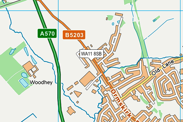 WA11 8SB map - OS VectorMap District (Ordnance Survey)