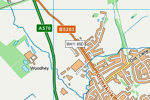 WA11 8SD map - OS VectorMap District (Ordnance Survey)