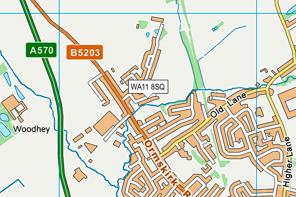 WA11 8SQ map - OS VectorMap District (Ordnance Survey)