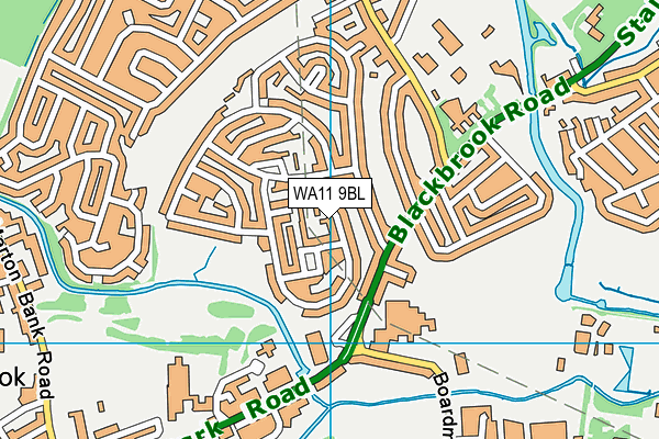 WA11 9BL map - OS VectorMap District (Ordnance Survey)