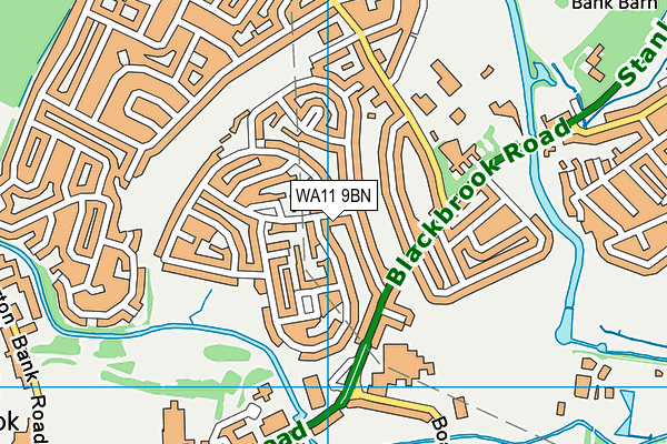 WA11 9BN map - OS VectorMap District (Ordnance Survey)