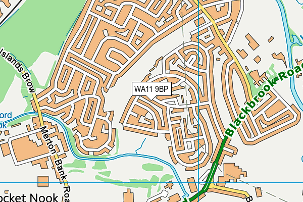 WA11 9BP map - OS VectorMap District (Ordnance Survey)