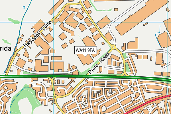 WA11 9FA map - OS VectorMap District (Ordnance Survey)