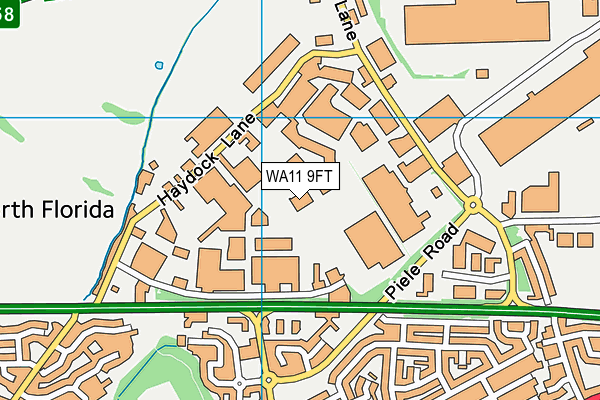 WA11 9FT map - OS VectorMap District (Ordnance Survey)
