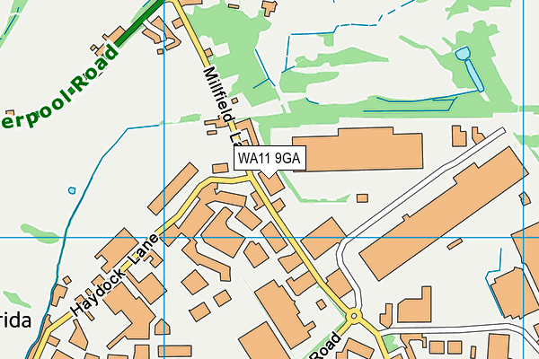 WA11 9GA map - OS VectorMap District (Ordnance Survey)