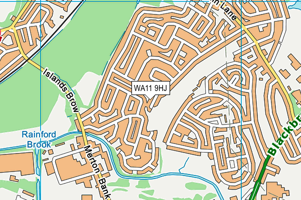 WA11 9HJ map - OS VectorMap District (Ordnance Survey)