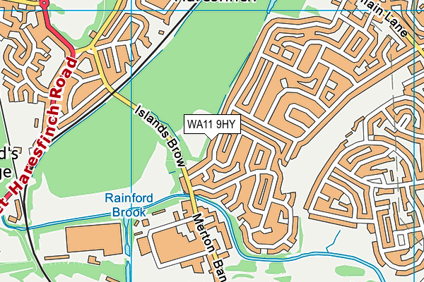 WA11 9HY map - OS VectorMap District (Ordnance Survey)