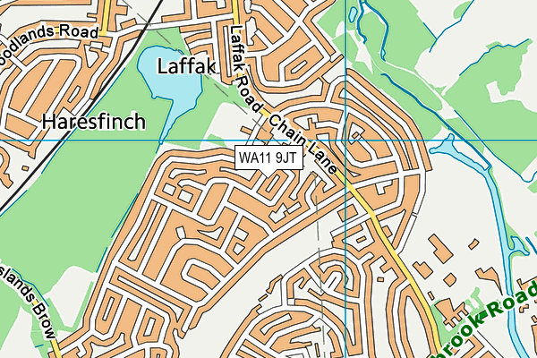 WA11 9JT map - OS VectorMap District (Ordnance Survey)
