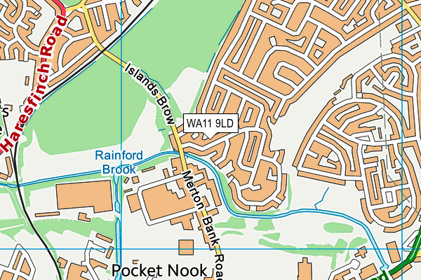 WA11 9LD map - OS VectorMap District (Ordnance Survey)