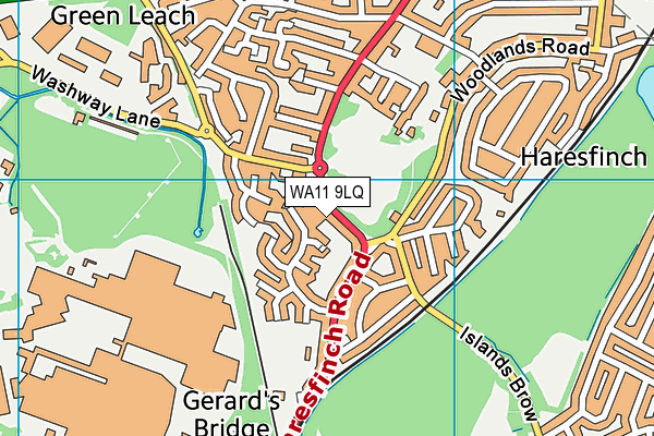 WA11 9LQ map - OS VectorMap District (Ordnance Survey)