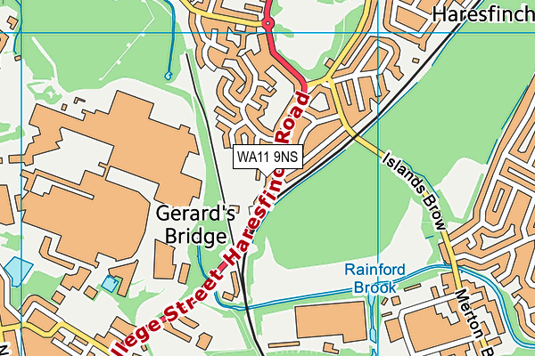 Haresfinch Arlfc map (WA11 9NS) - OS VectorMap District (Ordnance Survey)