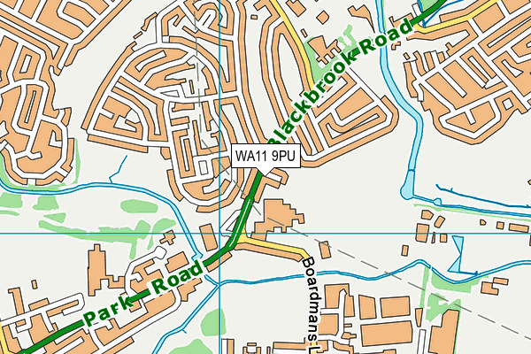 WA11 9PU map - OS VectorMap District (Ordnance Survey)