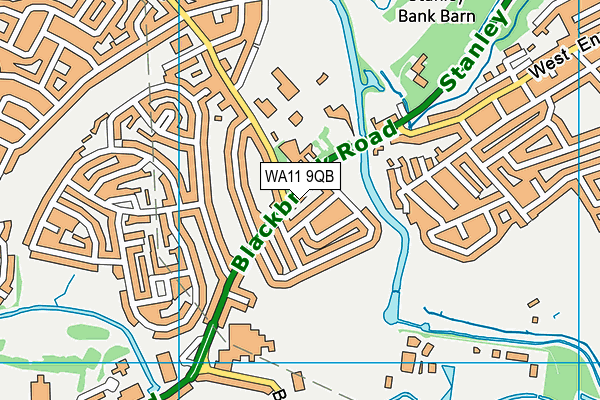 WA11 9QB map - OS VectorMap District (Ordnance Survey)