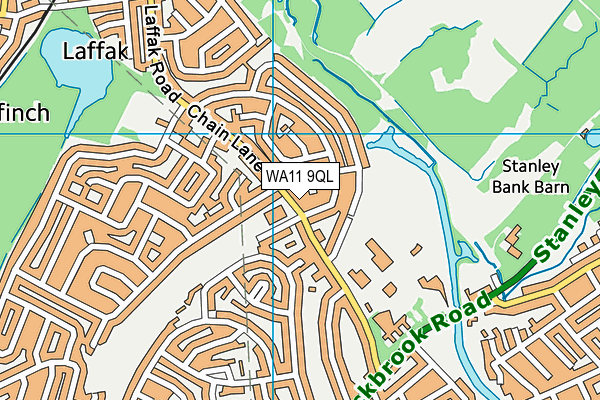 WA11 9QL map - OS VectorMap District (Ordnance Survey)
