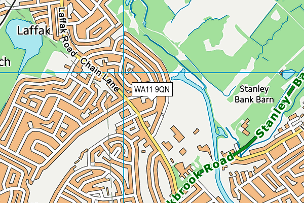 WA11 9QN map - OS VectorMap District (Ordnance Survey)