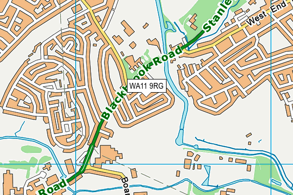 WA11 9RG map - OS VectorMap District (Ordnance Survey)