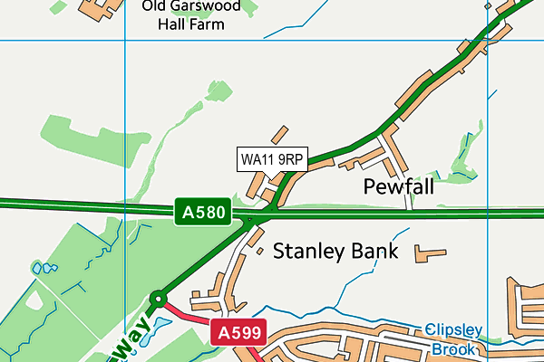 WA11 9RP map - OS VectorMap District (Ordnance Survey)