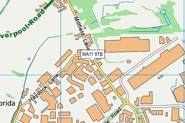 WA11 9TB map - OS VectorMap District (Ordnance Survey)