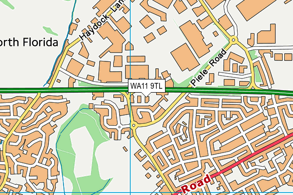 WA11 9TL map - OS VectorMap District (Ordnance Survey)