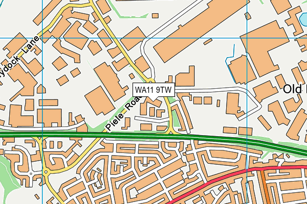 WA11 9TW map - OS VectorMap District (Ordnance Survey)