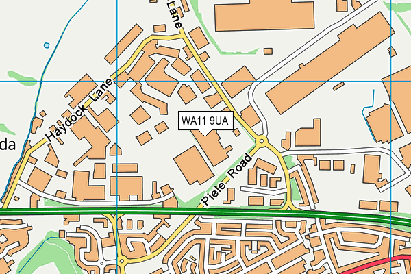 WA11 9UA map - OS VectorMap District (Ordnance Survey)