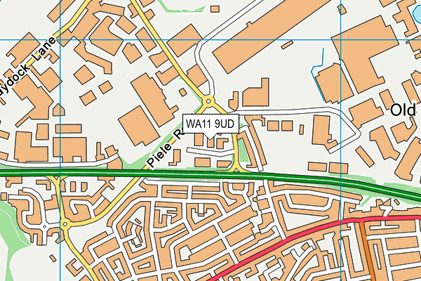WA11 9UD map - OS VectorMap District (Ordnance Survey)
